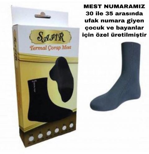 Termal Mest Wudhu Wasserdichte Socken MEST CORAP Schwarz Größe XS (35-36)