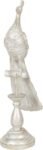 DEKO PFAU 6PR2829 24*13*54 CM WEISS KUNSTSTOFF DEKORATIVES FIGUR DEKO ACCESSOIRE