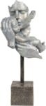 Decoratie moederliefde | 20*14*45 cm | Grijs | Polyresin | Gezichten | Clayre & Eef | 6PR2698