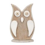 6H0754MCH HOLZDEKO FIGUR EULE BRAUN CA. 10 X 7 X 16 CM