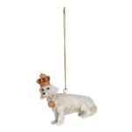 6PR2713 WOHNACCESSOIRES HUND 7*3*7 CM WEISS