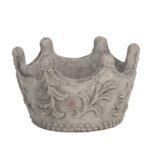 6TE0300S DEKO KRONE GRAU STEIN DEKO ACCESSOIRES