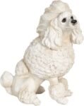 6PR2714 Clayre & Eef Dekoration Statue Hund 21*12*26 cm Weiß Kunststoff Deko Figur Deko Accessoires Wohnaccessoires+