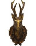 DECORATION DEER 13X12X30 CM GOLD 6PR3004