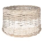 Clayre & Eef 6LAK0475 Grey Rattan Lampshade